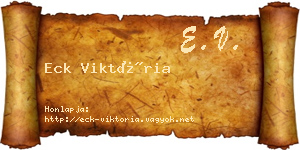 Eck Viktória névjegykártya